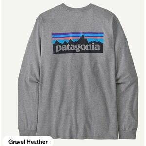 Patagonia Men's Long-Sleeved P-6 Logo Responsibili-Tee® Size M Cotton Outdoor